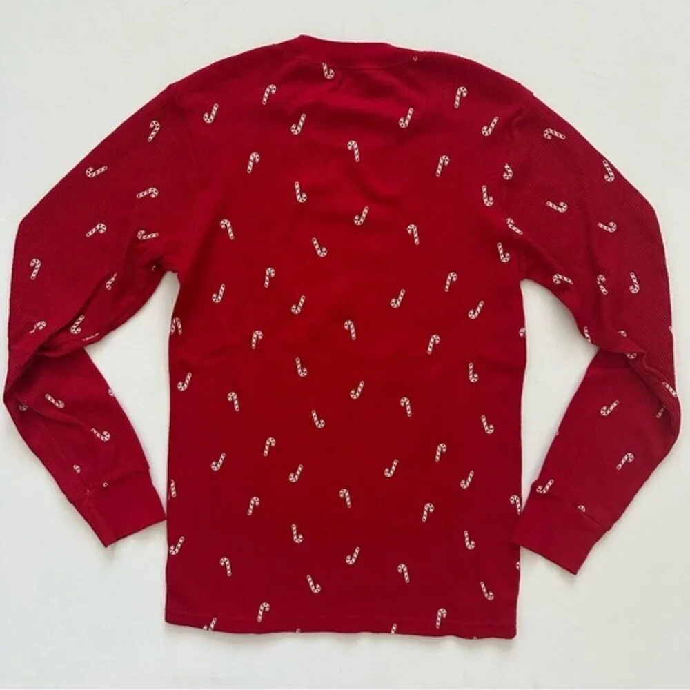 Carter’s Adult 2-Piece Candy Cane Thermal Pajamas Size S - Picture 4 of 16